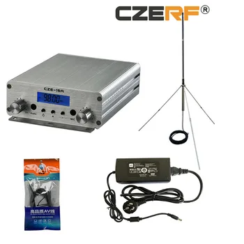 Horúce CZH-15A CZE-15A FU-15A 15W PLL FM stereo vysielania vysielača FM exciter 88Mhz - 108Mhz + GP 1/4 vlna anténa + PowerSource