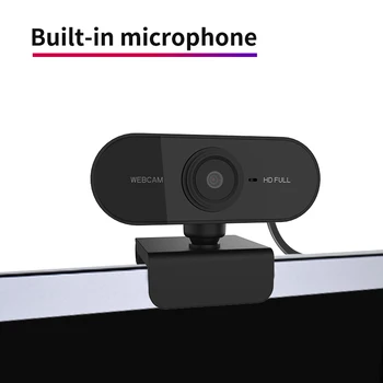 HD 1080P Kamera Mini Počítač PC Webkameru s USB Konektor Otočná Kamery pre Live Broadcast Video Telefonovanie Konferencie Práce