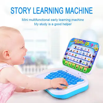 RCtown Multifunkčné Jazykové Vzdelávanie Stroj Deti Notebook Hračka Skoro Vzdelávacie Počítač Tablet Čítanie Stroj