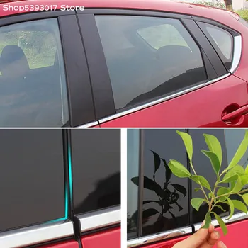 Auto Stredné Okno Pilier Výbava Kryt Uhlíkových Vlákien / PVC Pásy Stĺpec Dekorácie pre Mazda CX5 CX-5 2017 2018 2019 2020 2021