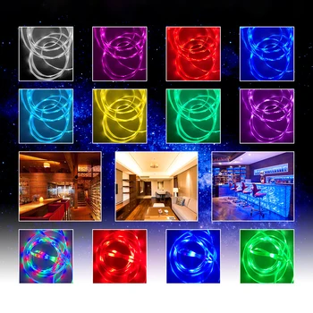 Led Pás RGB SMD 5050 2835 Nepremokavé WiFi Kontrolnej Miestnosti Dekorácie Kompatibilný So Alexa Google Vianočné Osvetlenie