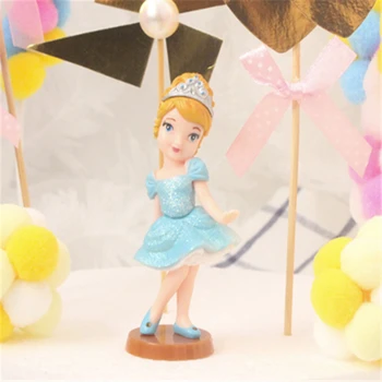6pcs Disney Princezná z Rozprávky PVC Akcie Obrázok Hračky Deti Narodeniny Vianočný Večierok Tortu Vňaťou Cake Decoration Pečenie Príslušenstvo