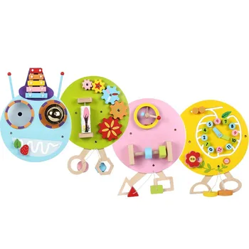Detí v Ranom Detstve Hračka Stenu Caterpillar hracej Multi-hra Kombinácie Montessori Deti Farba Tvar Uznanie Drevené