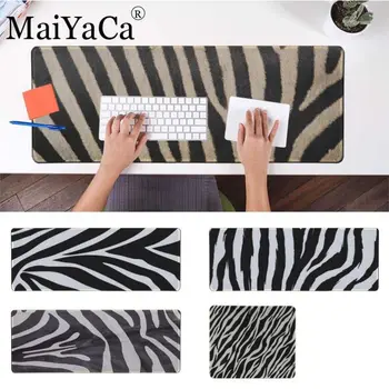 MaiYaCa Zebra čierne a biele pruhy Herné Podložka pod Myš Veľká Podložka pod Myš Hráč Comfort Mouse Mat Gaming Mousepad