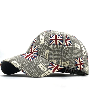 Nové Gorras Značky Spojené Kráľovstvo Vlajka Mužov rybárske Baseball Cap Mens Snapback Kosti Nastaviteľné Wonmen Baseball Hat Klobúk Snapback