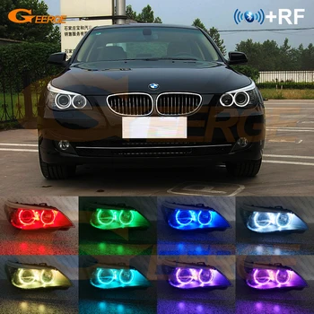 Pre BMW E60 E61 LCI 525i 528i 530i 535i 545i k550i M5 Vynikajúce RF diaľkové Bluetooth APLIKÁCIA Multi-Farebné RGB led angel eyes auta