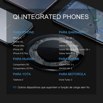 IONCT 15W Rýchlo Qi Bezdrôtová Nabíjačka pre iPhone X/XS Max 8 Viditeľné cez USB pad pre Samsung S8 S9 Poznámka 9 Telefónu nabíjačku wirless