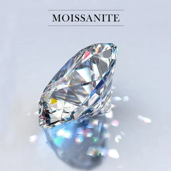 SOODU Moissanite D Bezfarebný Diamant Voľné Kameň 1ct 6,5 mm Kolo Výborný Strih Kamene, VVS1 pre Prsteň Prívesok Šperky,s HRA