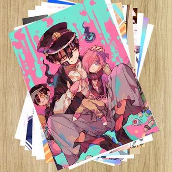 8pcs/set Anime Wc-Viazané Hanako-kun Plagáty, Umelecké Papierové Závesné Obrazy pre Domáce Stenu, Nálepky Výzdoba pre Fanúšikov