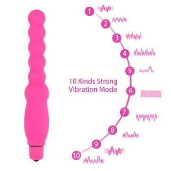 OLO Zadok Plug Bullet Vibrátor S Análne Korálky Klitorisu G-bod Stimulátor Sexuálne Hračky pre Ženy Muž 10 Rýchlosti prostaty masér