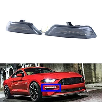 Auto LED Predné Zase Signálneho Svetla s Vodou Flash Funkcia pre Ford Mustang-2017