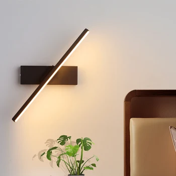 LED stenové svetlo osobnosti spálňa, nočné lampy, Nordic moderný minimalistický tvorivé schodisko uličkou obývacia izba točí nástenné svietidlo