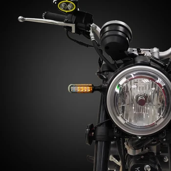 4PCS Motocykel LED smerovku E24 LED Blikajúce Blinker Tečúcej Vody, Vstavané Relé Zase Signálneho Svetla 12LED Auto Ukazovatele