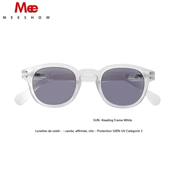 Meeshow slnečné Okuliare Ďalekozrakosť Okuliare Pánske Ženy Sivá Objektív s Diopter Čítanie Slnečné Okuliare UV400 Sunreader 1513 +1.0 +1.5 +2.0