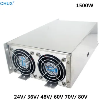 CHUX 1500w Prepínanie Napájania 24v 36v 48v 60v 70v 80v Jeden Výstup ac dc 110V alebo 220V pre LED Transformátor pásy SMPS