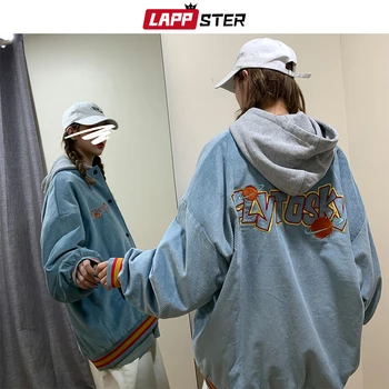 LAPPSTER Mužov Streetwear Výšivky Bundy Kabát 2020 Jeseň Mens Patchwork Harajuku Cargo Windbreaker Muž kórejský prebalu