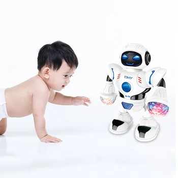 Otáčanie 360 Tanec Robot Elektrické Tanec Robotické Hračky S Farebnými Blikajúce Svetlo A Hudba Robot Pre Všetky Deti každého Veku