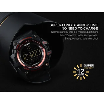 TimeOwner EX16 Smart Hodinky Digitálne Fitness SmartWatch Nepremokavé Krokomer Kalórií Kalkulačka Vonkajšie Športové Inteligentné Náramkové hodinky