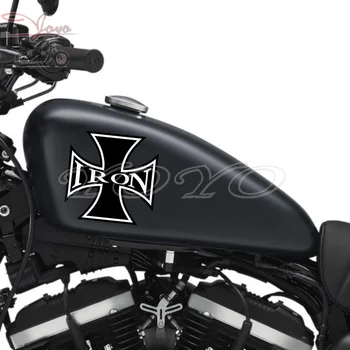 Kríž Odtlačkový Kapotáže Nálepky Palivovej Nádrže Obtlačky Vinylové Nálepky Na Harley Sportster XL883N ŽEHLIČKA
