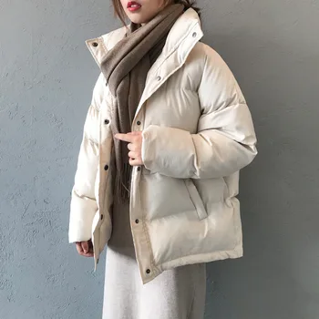 2020 Ženy Hrubé Zimné Kabát Voľné Stojan Golier Ženy Bunda, Kabát Plus Veľkosť Ženy Kabát Vrchné Oblečenie Žien Casaco Feminino Parkas