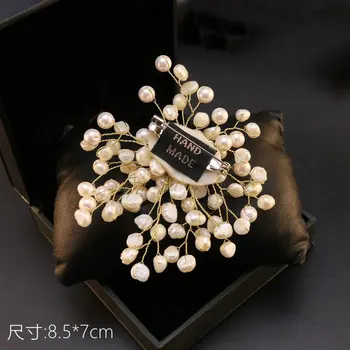 SINZRY originálny dizajn ručne vyrábané prírodné sladkovodné perly kvetinové svadobné brošňa pin tvorivé lady brošne strany šperky darček
