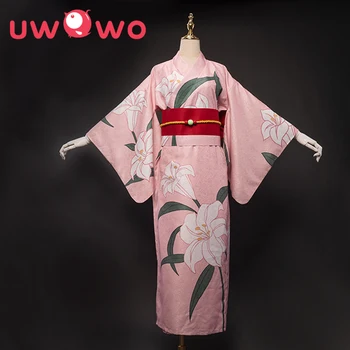 Uwowo Anime Démon Vrah: Kamado Nezuko Cosplay Kostým Letná Verzia Kimono Oblečenie pre Ženy, Pyžamá Halloween