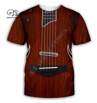 Gitarové umenie, Hudobné nástroje, 3D full tlač fashion tričko Unisex hip hop štýl tričko streetwear príležitostné letné štýl-1