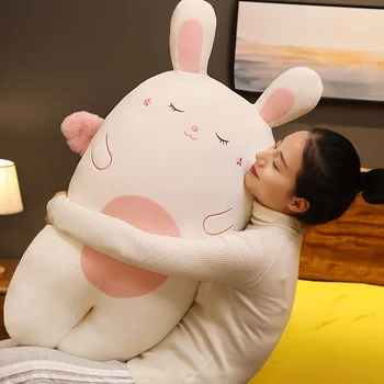65/95 cm Anjel Sakura Plyšový Zajačik Hračka Plnená Sweet Pink White Rabbit, Vankúš na Spanie Priateľa cez Noc Pritúliť Plushie pre Dievčatá