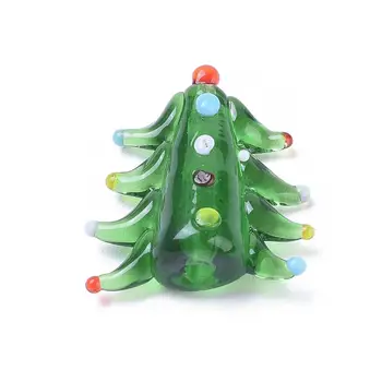 10pc Ručné Lampwork Korálky Cartoon Vianočné Snehuliak/strom Voľné Korálky Rozpera pre DIY Plavidlá Náramok Šperky Čo Zistenia