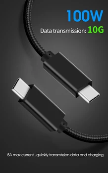 2m1m USB C Mobile kábel Typ-C 3.1 USB Gen2 Výkon 100W poplatok za Doručenie 10G pre Thunderbolt 3 monitor zobrazuje video a Audio