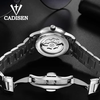 2020 Nové CADISEN pánske hodinky automatické mechanické hodinky muži Móda Business náramkové hodinky Mužov NH36 Pohyb Nepremokavé Hodiny Muž