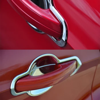 Pre Ford Kuga Uniknúť roky 2013-2017 ABS Chrome DVERÍ RUKOVÄŤ MISKA POHÁR CHYTIŤ CAVIT Zahŕňa Výbava príslušenstvo Auto Styling 8pcs