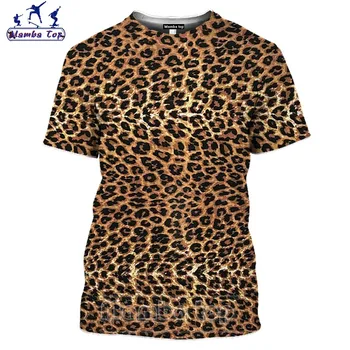 Mamba Top 3D Leopard Tlač Kamufláž T Shirt Divoký Lov Hra Letný Tábor Jungle Mužov Tričko Ženy Tees Módne Unisex Pulóver