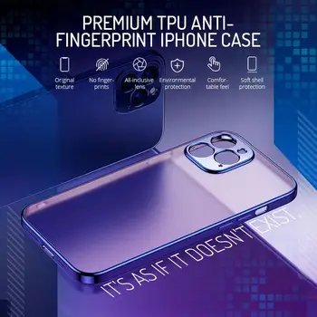 Premium TPU Anti-odtlačkov prstov pre iPhone puzdro pre iPhone 12 Pro Max pre iPhone 11 Pro Mini Prípade
