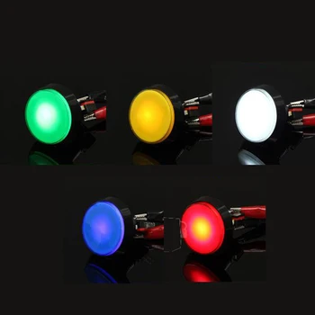 5 ks/veľa 60 mm Ploché Svetelné LED arcade stlačte Tlačidlo s Microswitch Na JAMMA MAME 5 farby k dispozícii