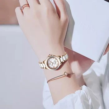 SUNKTA Módne Ženy Hodinky Dámy Náramok Hodiniek Bežné Keramiky náramkové hodinky Quartz Hodiny vodotesné hodinky Relogio Feminino