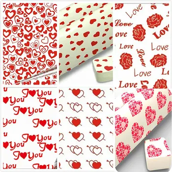 10PCS čokoláda, prenášací papier pre cake shop pečenie formy lásky tlač, prenášací papier v tvare srdca LÁSKU Valentína láska