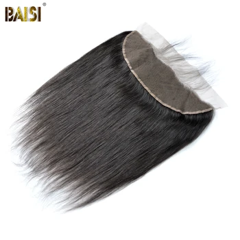BAISI Vlasy, Nespracované Ľudské Vlasy Peruánskej Rovno Panenské Vlasy, 3 Zväzky s 13x4 Čipky Čelnej Ľudské Vlasy