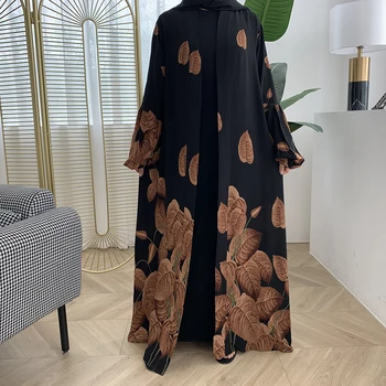Abaya Dubaj Turecko Kimono Cardigan Hidžáb Moslimské Oblečenie Ramadánu Eid Mubarek Abayas Pre Ženy Kaftan Islam Oblečenie Župan Femme Omán