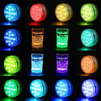 2020 Nové Magnet 13 LED RGB Ponorné Svetlo Bazén Podvodné Nočné Lampy, Váza, Miska Svadobné Party Záhradné Jazierko Dekor Lampa