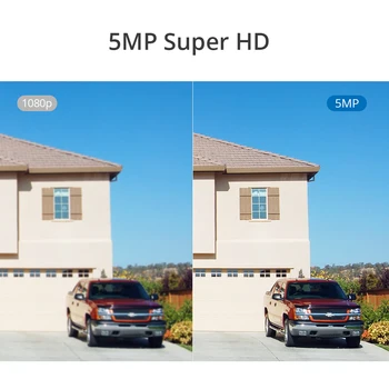 SANNCE 5MP Super HD Bezpečnostné Kamery 4X 8X 100 stôp Nočné Videnie Vonkajší Dohľad CCTV Kamery Vodotesný Fotoaparát Súprava AI Detekcie
