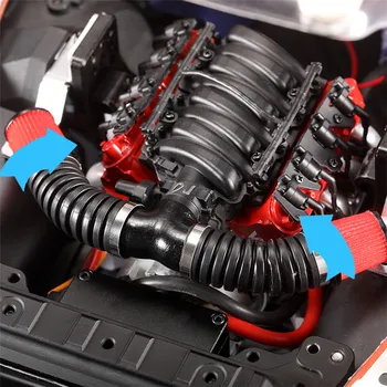 Simulované V86.2L LS3 Engine Príjem Trubice Dvojité Húb Hlavu Formy Doska vzduchový Filter Konektor DJC-0680 pre RC Auta HOBBY Acc