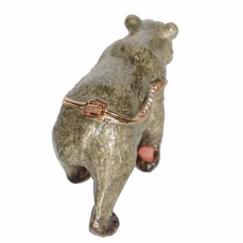 Grizzly Bear Trinket Box Šperky Organizátor Náhrdelník Držiteľ Zvierat Údaje Zberateľskú Kreatívne Darčeky