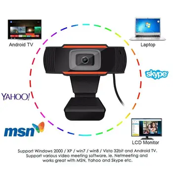 USB webová Kamera HD 480P 720P Nahrávanie Videa Fotoaparát Live Web Kamery pre PC Počítač s Mikrofónom, on-Line Kamery
