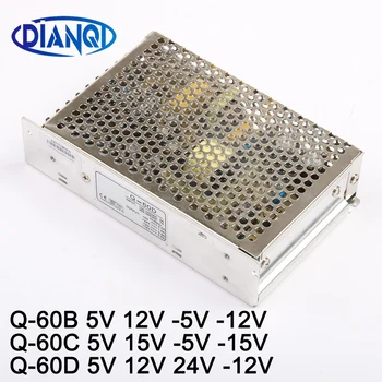 DIANQI Q-60B 5V 12V -5V -12V Quad výstup Prepínanie napájania Q-60C 5V 15V -5V -15V ac dc converter Q-60D 5V 12V 24V -12V