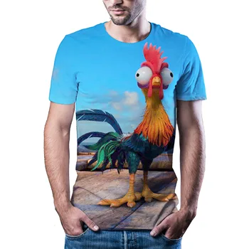 Letné new horúce 3D zvierat T-shirt, pánske a dámske 3D pánske krátke rukáv vytlačené T-shirt kolo krku T-shirt, Harajuku T-shirt