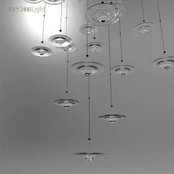 LED Japonský dizajn jemné zvlnenie kvapke Vody vzor sklenený prívesok lampa pozastavenie svetlo výtvarné Umenie Závesné Svietidlá pre Kaviareň