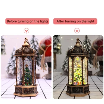 Vianoce v Európskom Štýle Retro Svietidla Vianočný Strom/Snehuliak/Santa Claus LED Prenosné Nočné Svetlo Domáce Dekorácie, Ozdoby