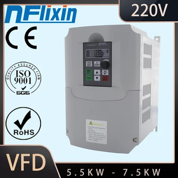 NFlixin frekvenčného konvertora 50Hz/60Hz motor invertor Wk310 VFD 1.5 kw, jednofázové 220v vstup trojfázový výstup 220
