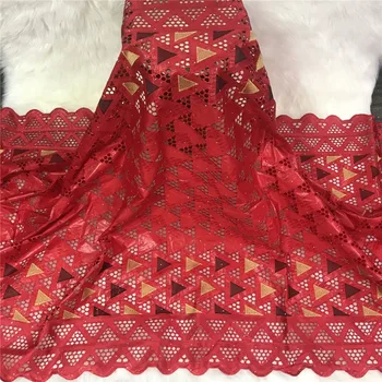 Africké bazin riche textílie s brode Najnovšie módne výšivky bazin čipky textílie s netto čipky 5 metrov 2L072202